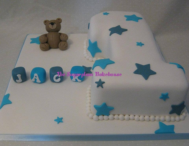 Baby Boy Birthday Cake Number 1