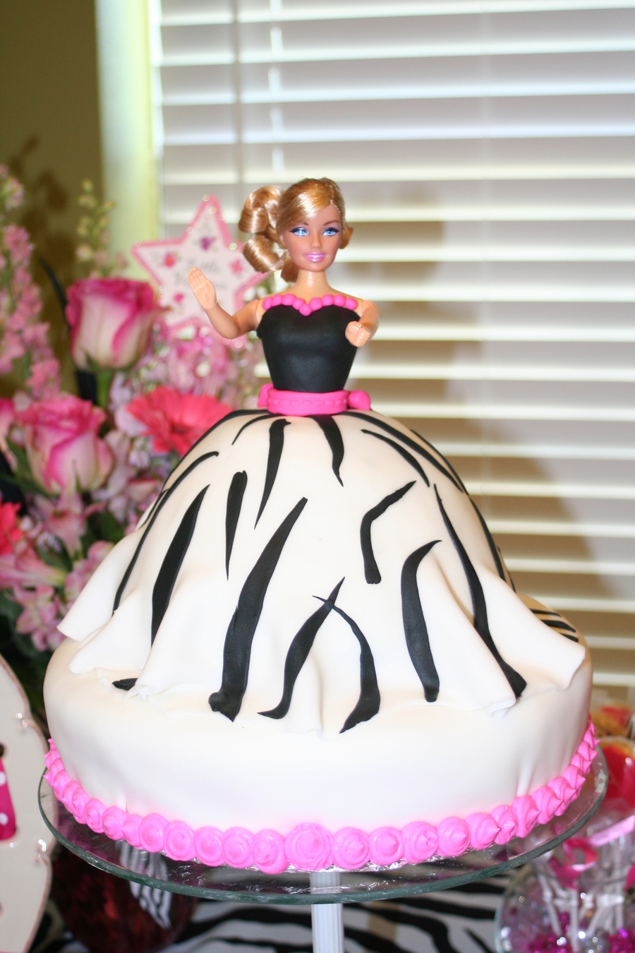 Barbie Doll Birthday Cake Zebra