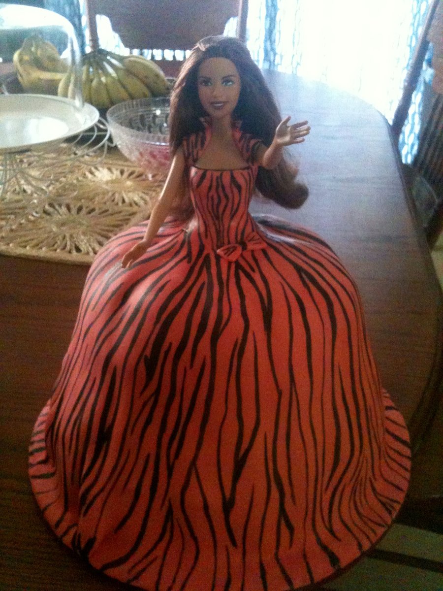 Barbie Doll Cake Pictures Zebra