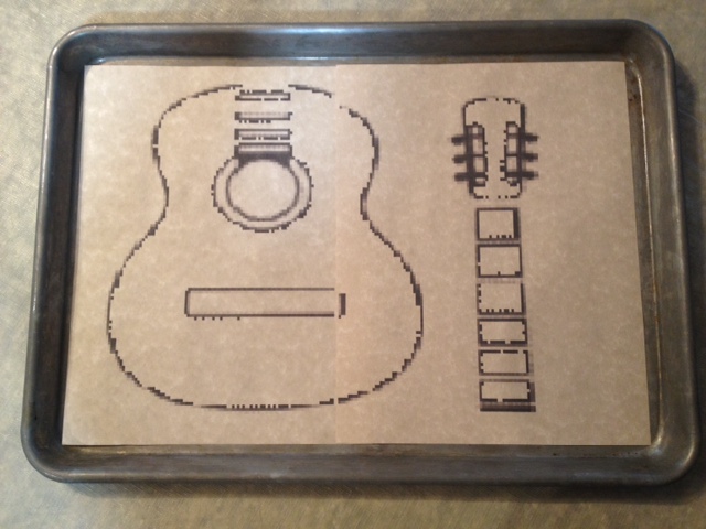 Birthday Guitar Cake Template