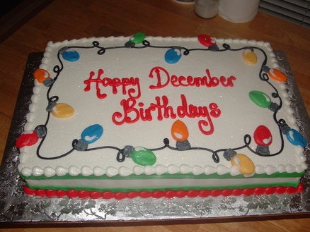 Cake with Christmas Lights