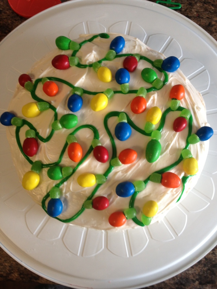 Cake with Christmas Lights