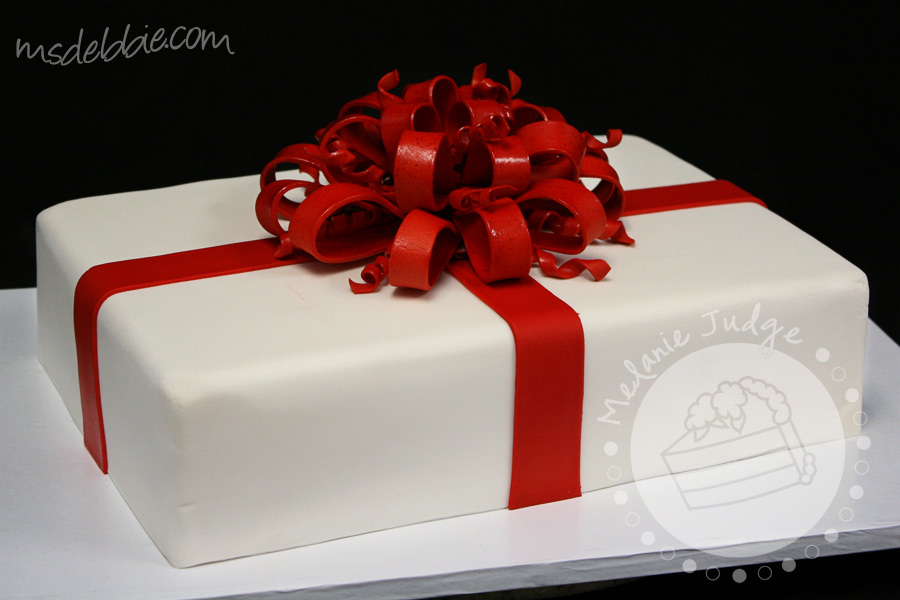 Christmas Cake with Bow