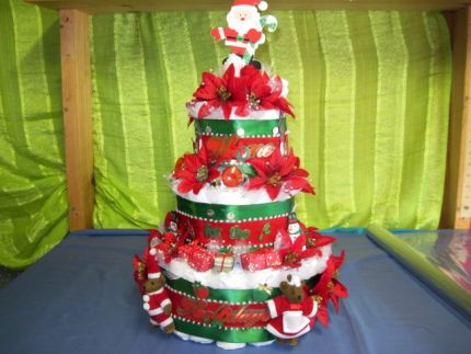 Christmas Diaper Cake Ideas