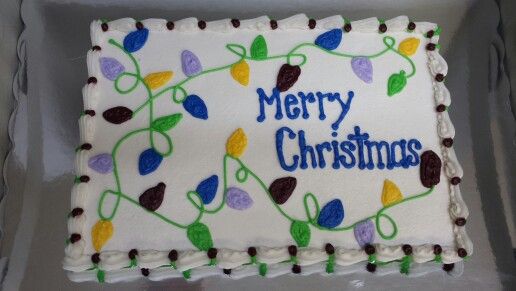 Christmas Light Sheet Cake