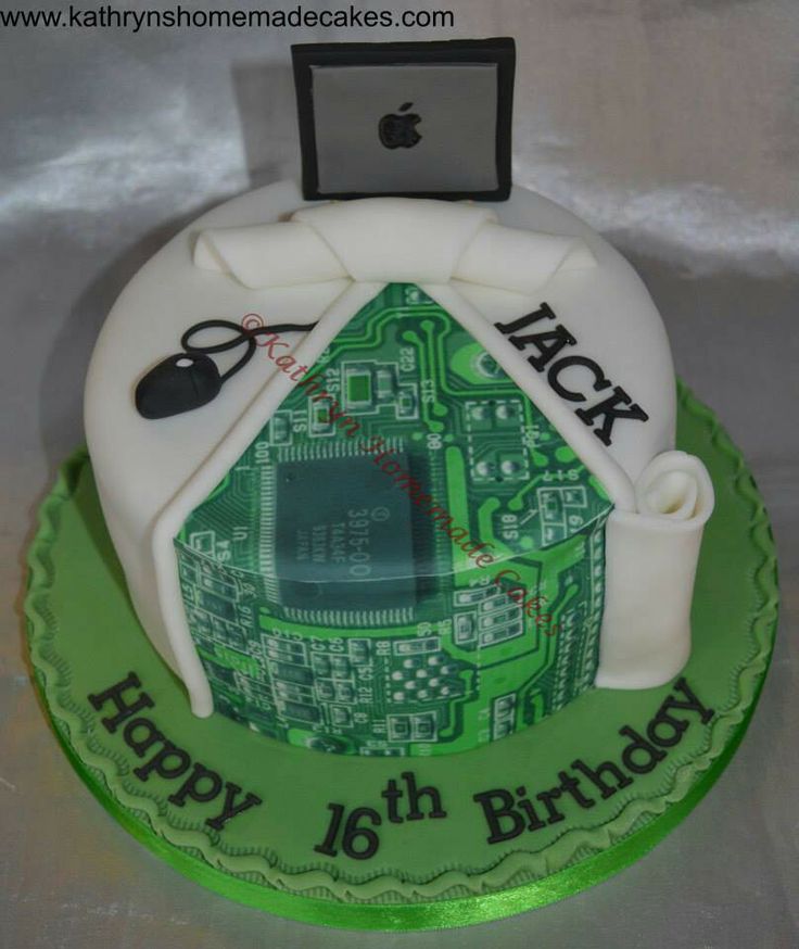 Computer Nerd Birthday Cake