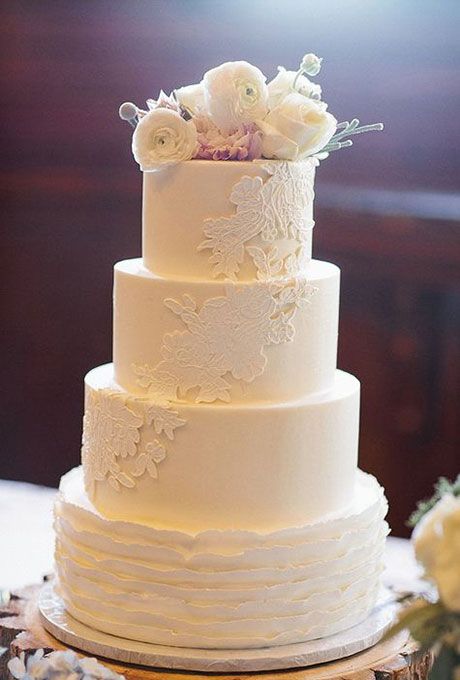 Four Tier Wedding Cake Lace