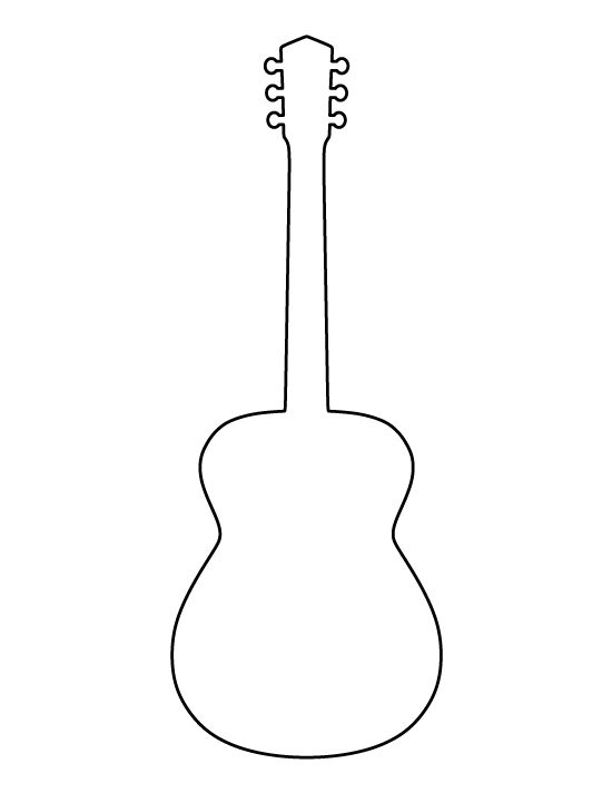 Guitar Outline Printable