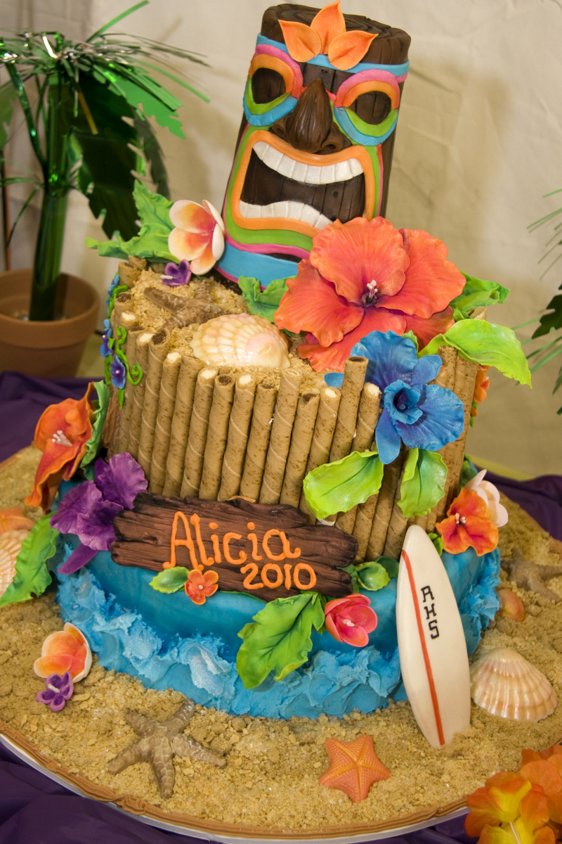 11 Tiki Hawaiian Themed Cakes Photo - Hawaiian Luau Birthday Cake Ideas ...