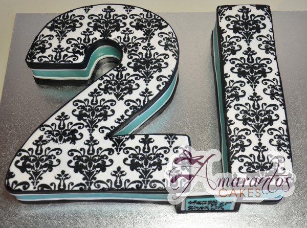 Number 21 Birthday Cake