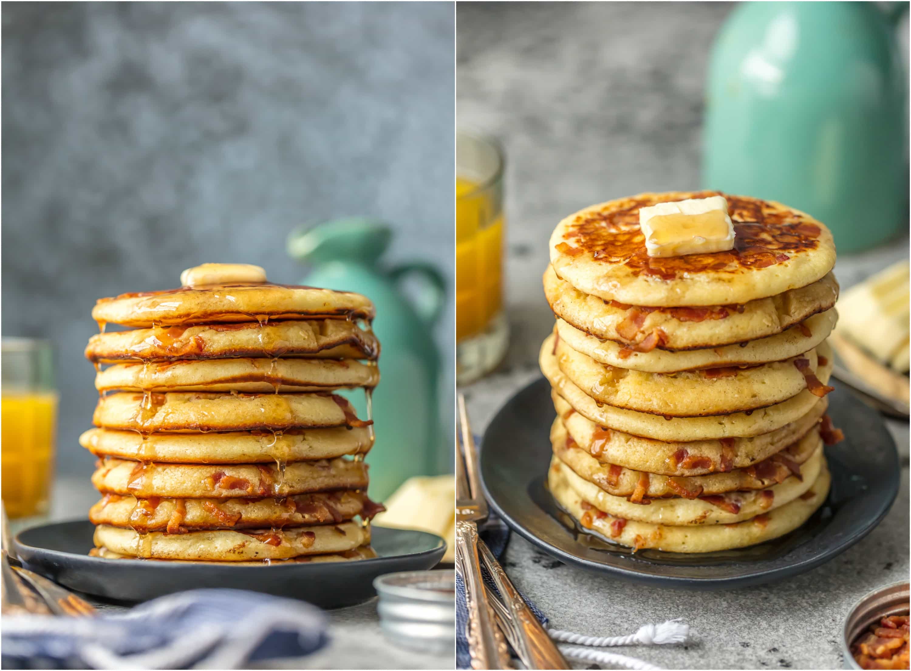 Pancakes and Bacon Breakfast