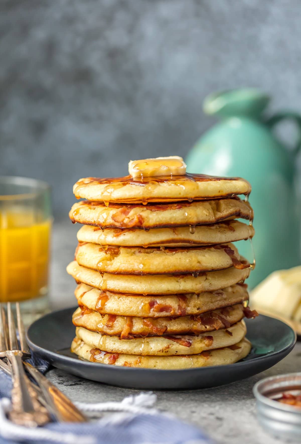 Pancakes with Bacon and Sausage