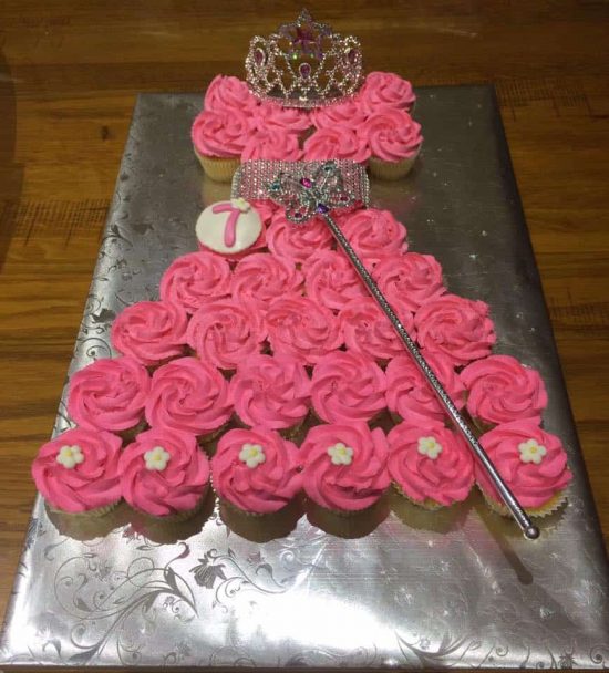 Princess Dress Cupcake Cake Ideas