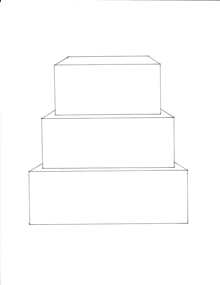 Square Tier Cake Templates