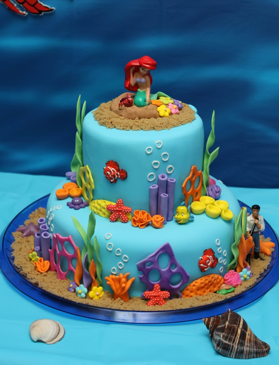 The Little Mermaid Under the Sea Birthday Cake