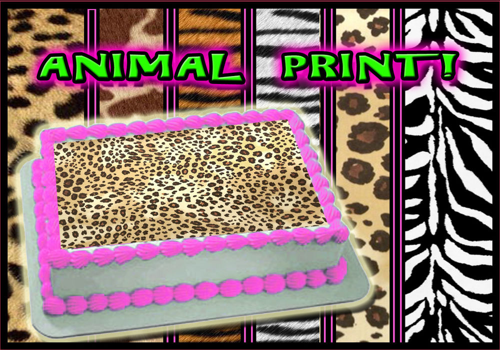 9 Photos of Cheetah Sugar Sheets For Cakes