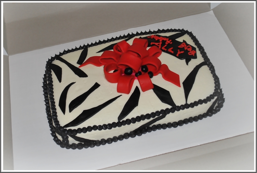 Zebra Sheet Cake