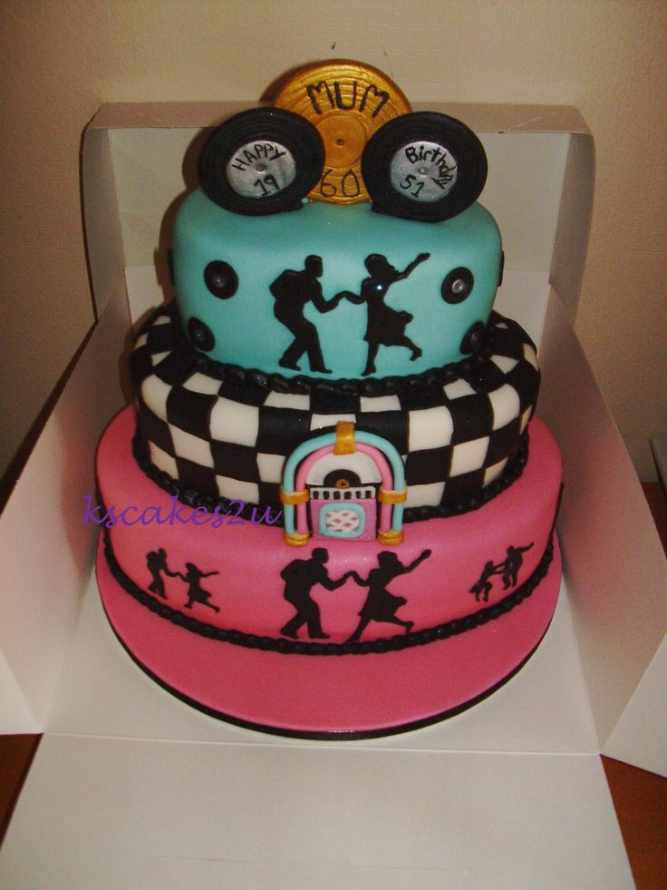 1950s Theme Birthday Cake Ideas