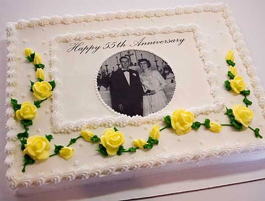 55th Wedding Anniversary Cake Ideas