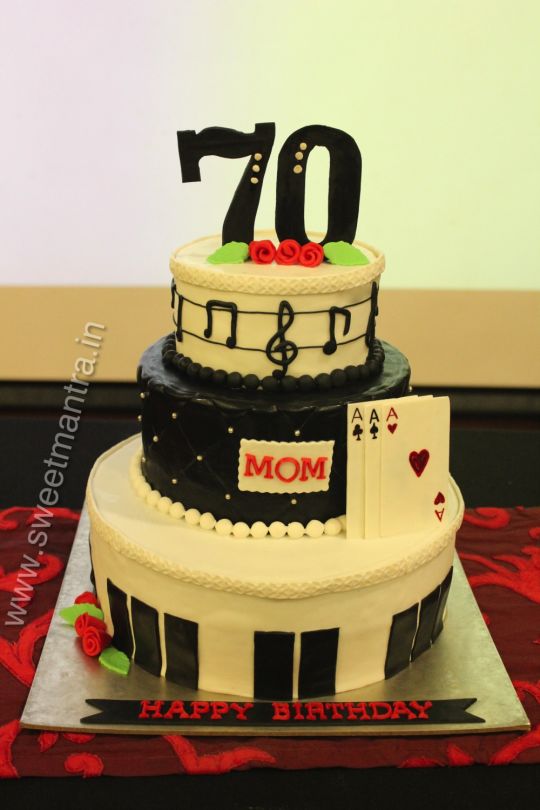 70th Birthday Theme Cakes