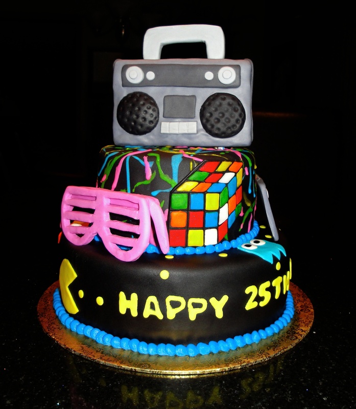 80s Theme Birthday Cake