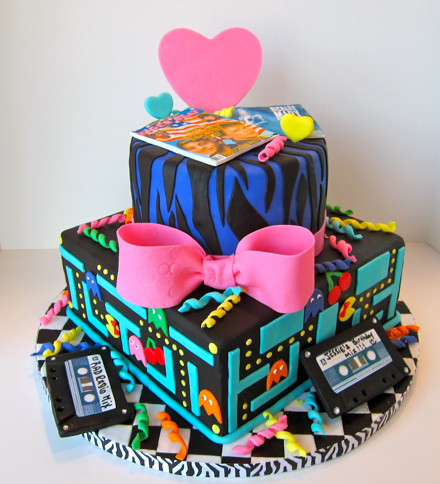 80s Themed Birthday Cake