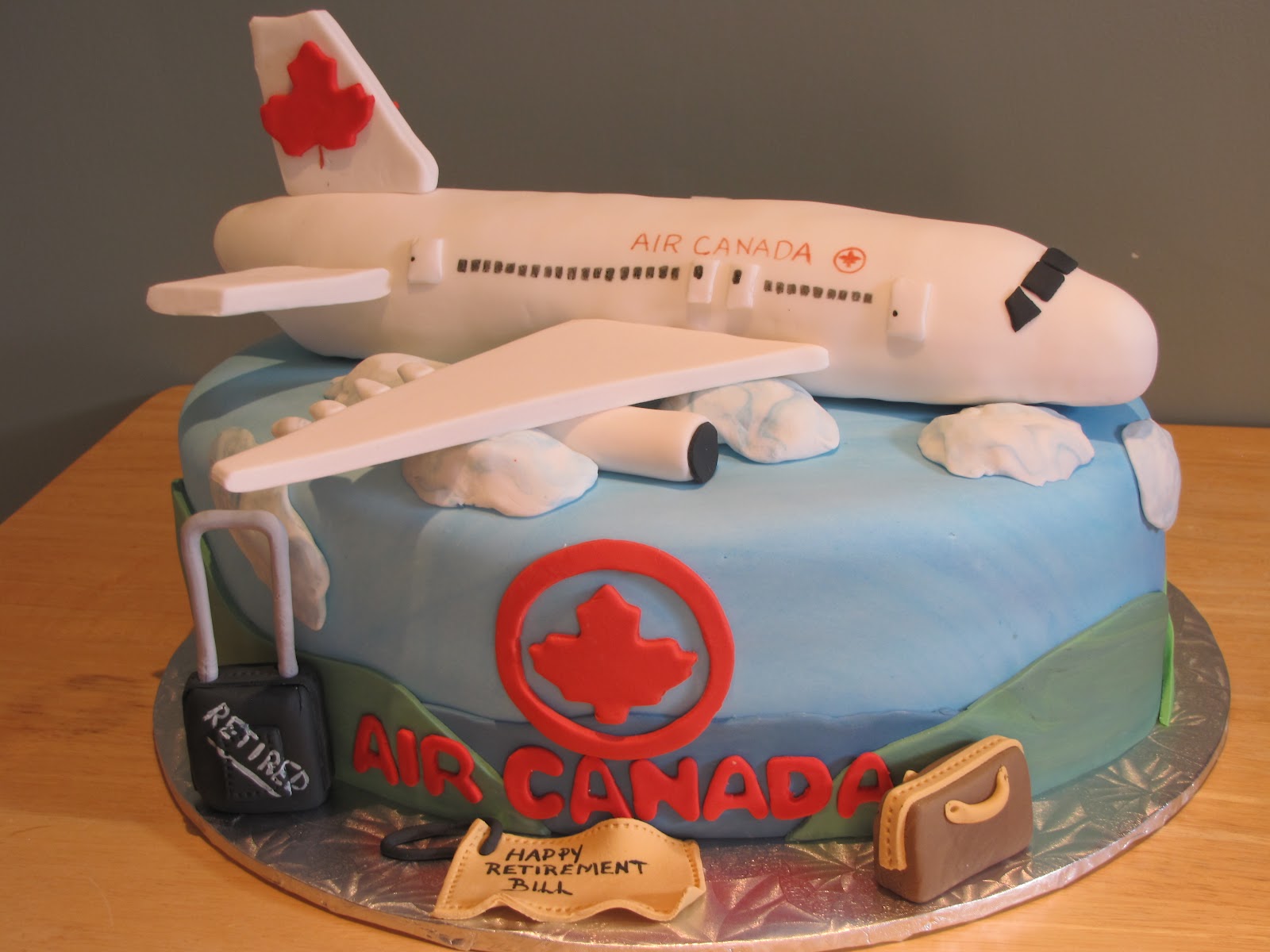 Airplane Retirement Cake