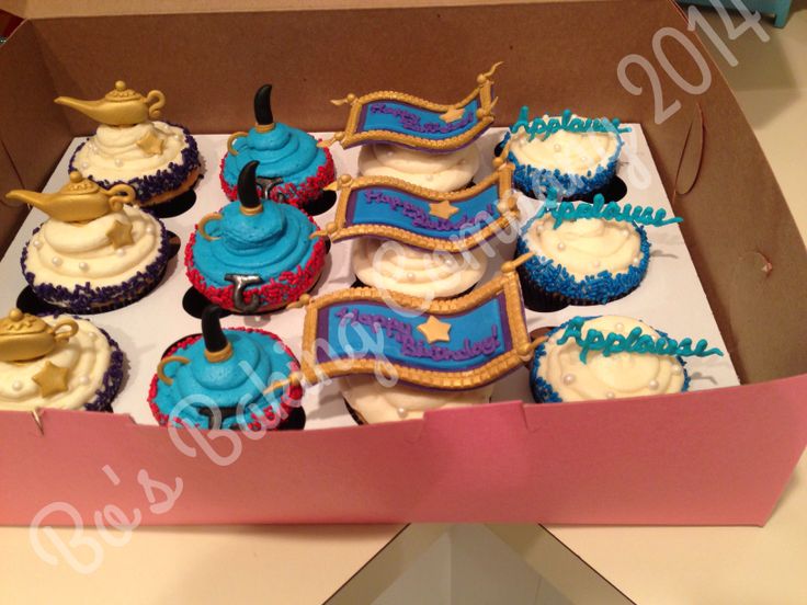 Aladdin Birthday Cupcakes