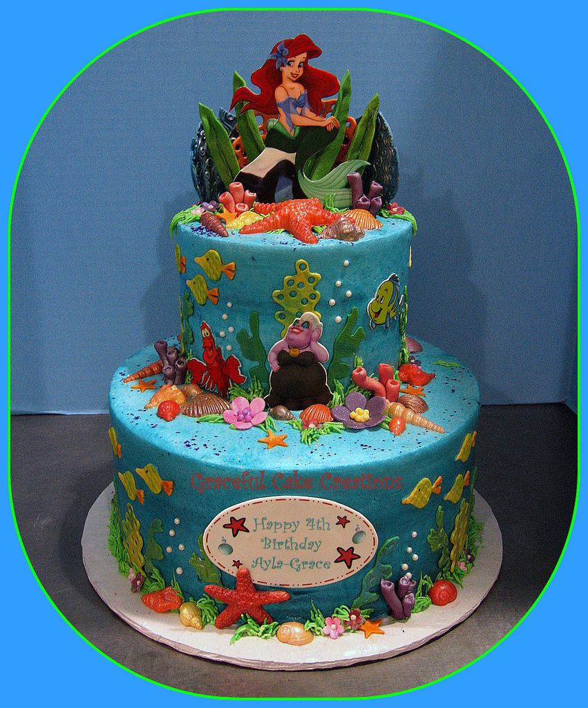 10 Photos of Birthday Cakes Com Little Mermaid's