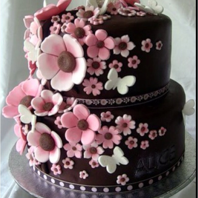 11 Photos of Dominican Birthday Cakes Pink And Brown