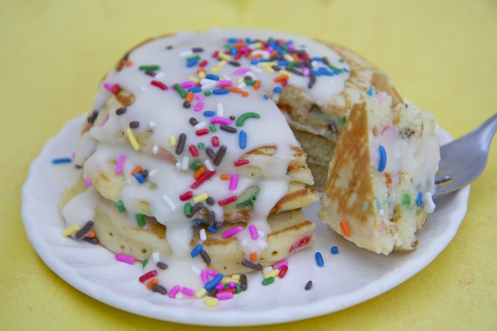 Birthday Cake Batter Pancakes