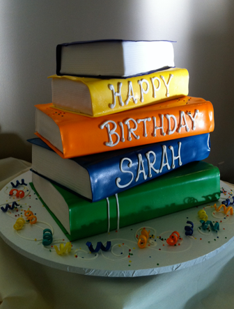 Book Themed Birthday Cake