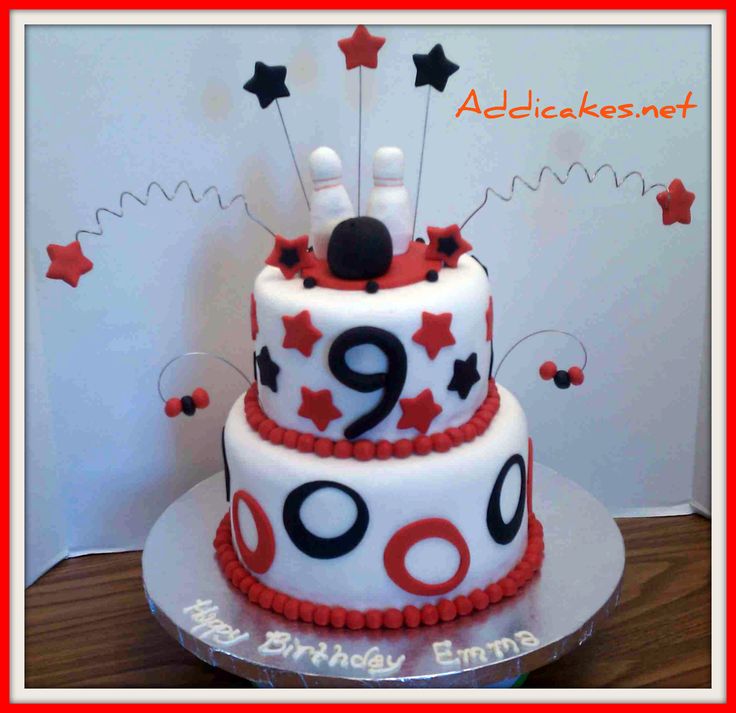 Bowling Theme Birthday Cake