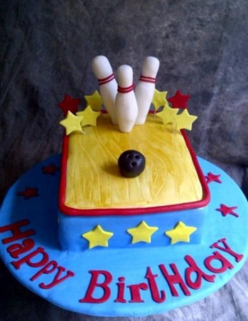 Bowling Theme Birthday Cake