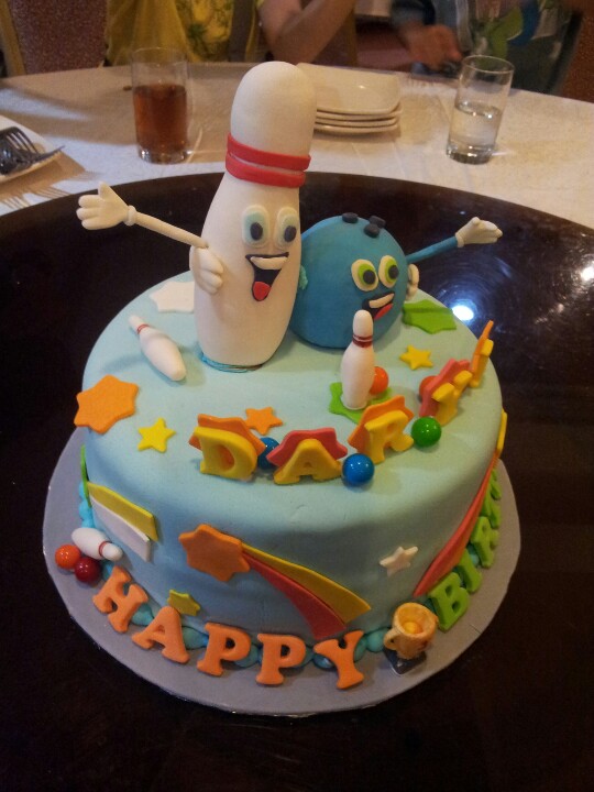 Bowling Theme Birthday Cake