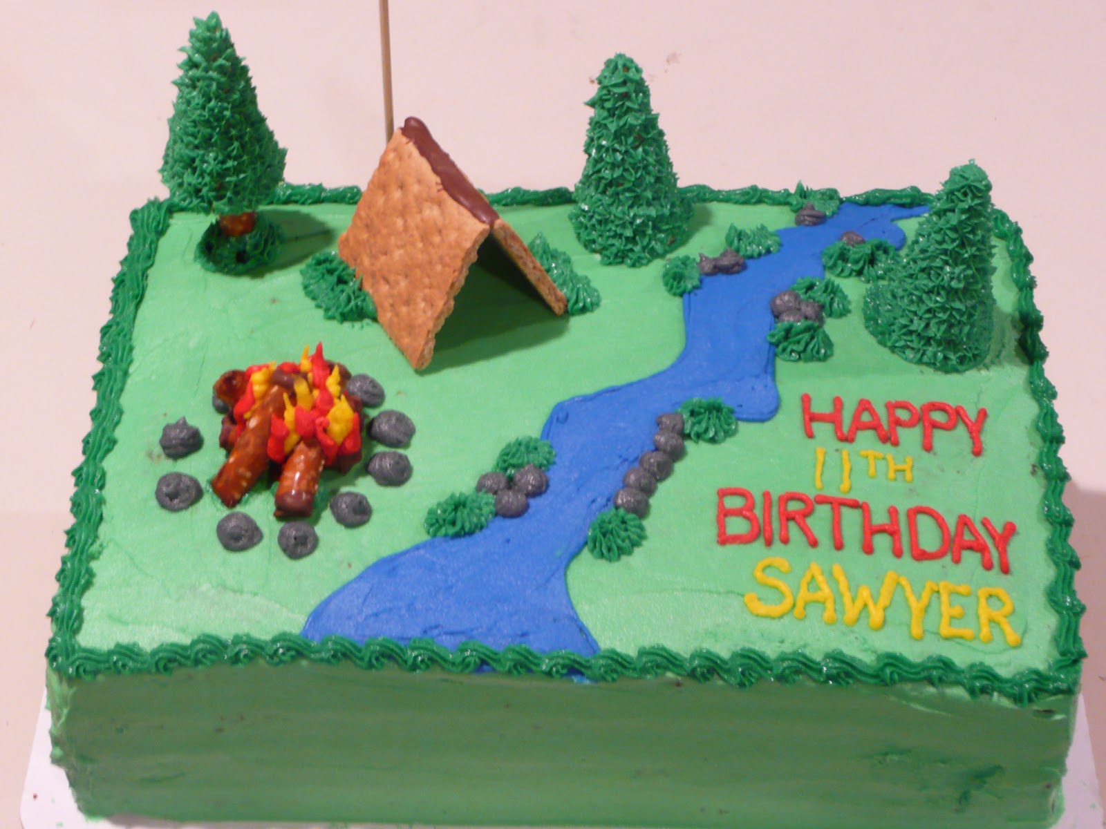 Boy Scout Camping Cake