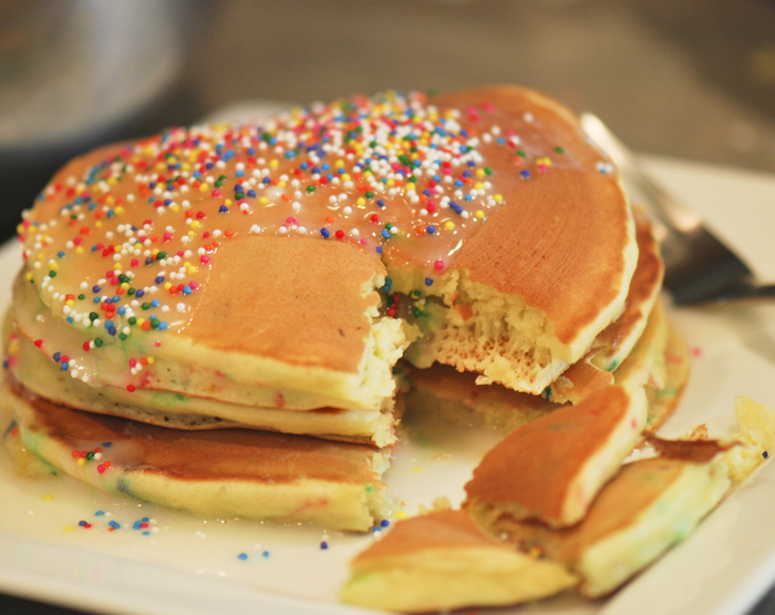 Cake Batter Pancakes Recipe