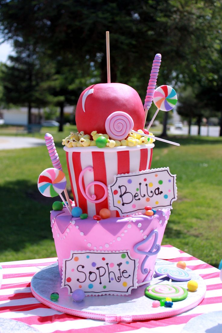 Carnival Theme Birthday Cake Girl