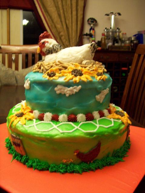 Chicken Birthday Cake