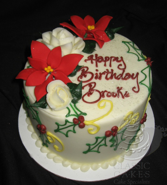 Christmas Holiday Birthday Cake