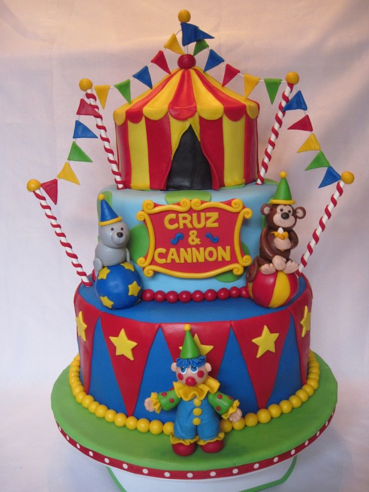 Circus Theme Birthday Cake