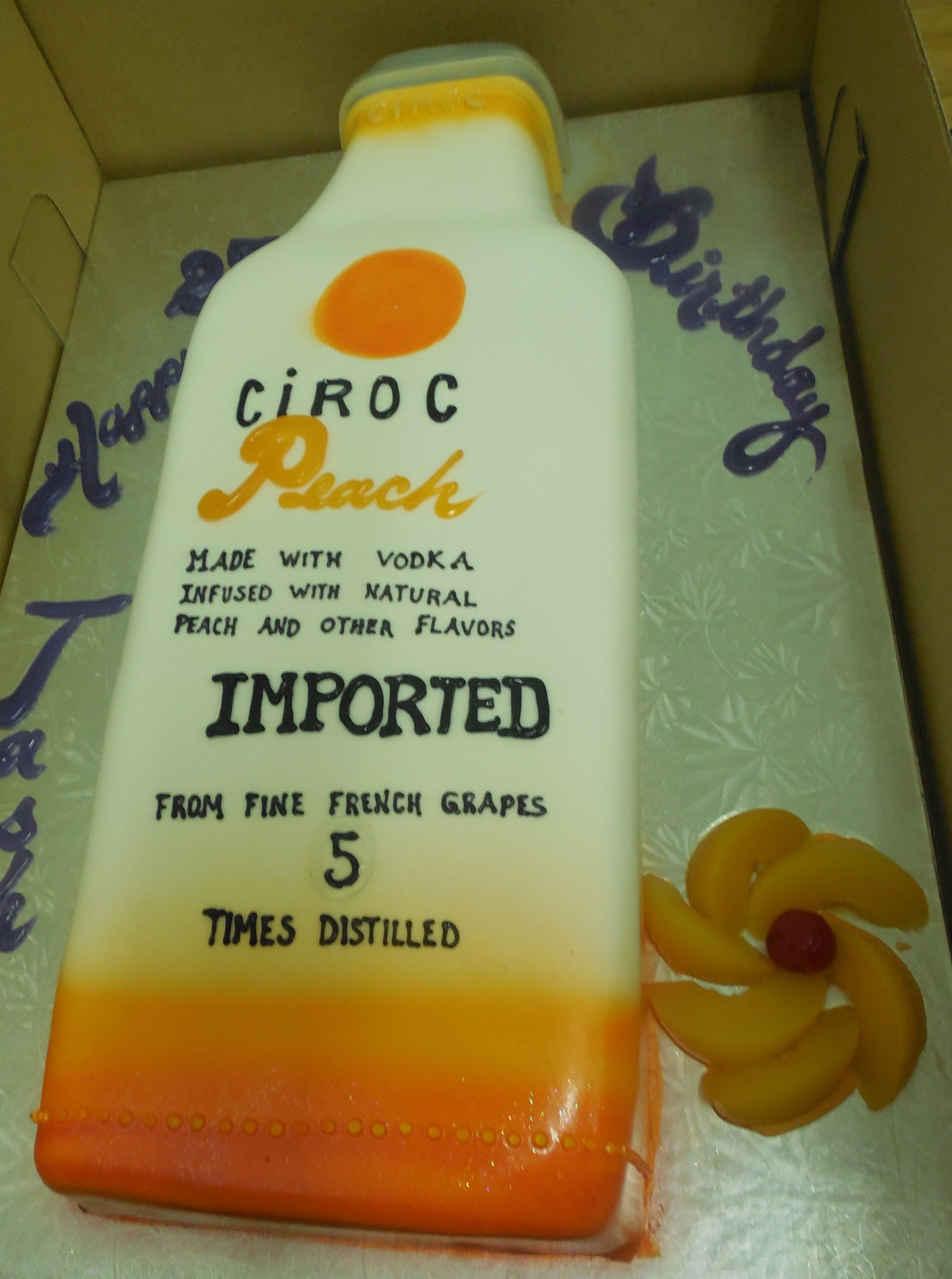 12 Photos of Peach Ciroc Birthday Cakes