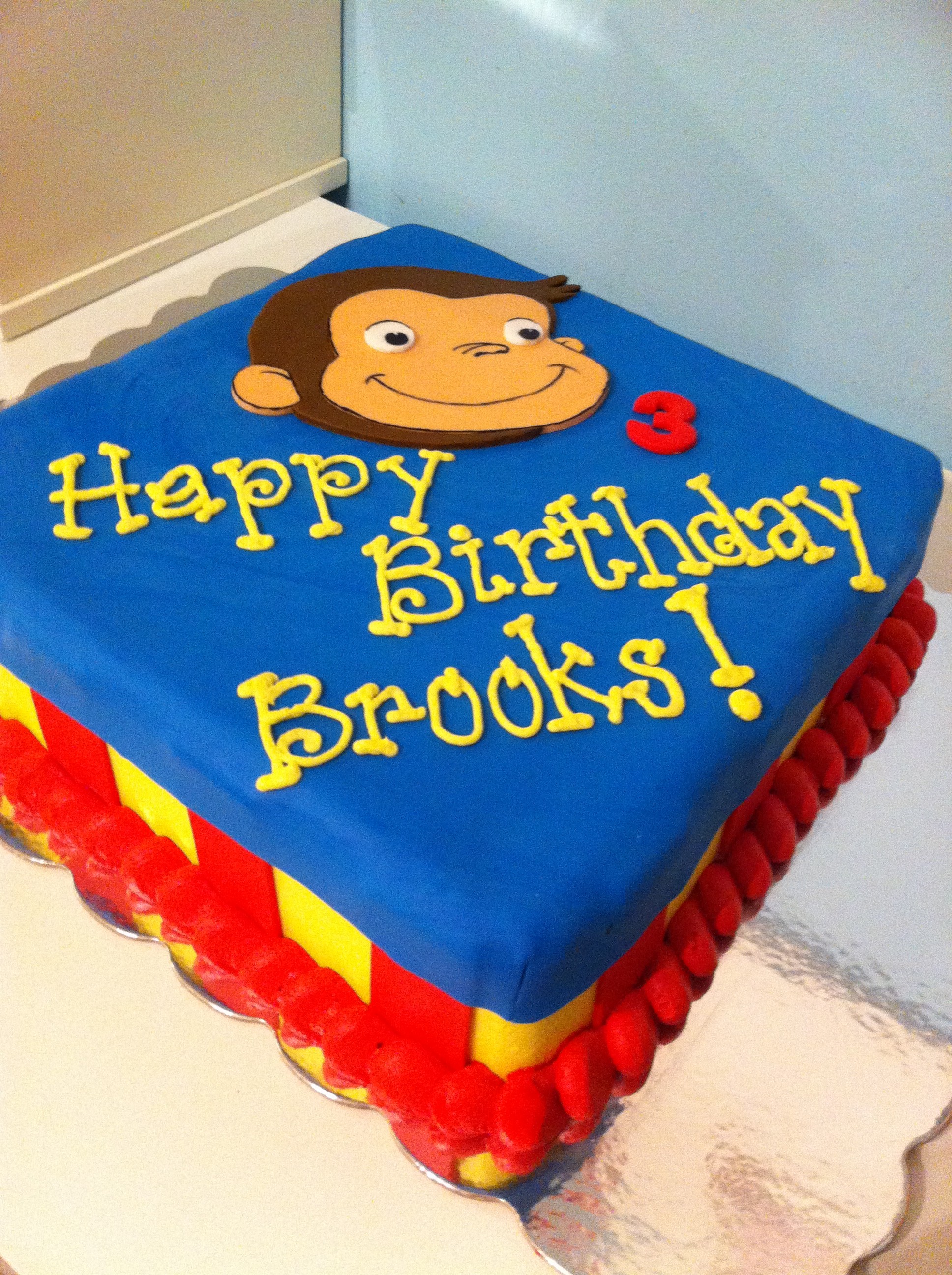 Curious George Birthday Cake