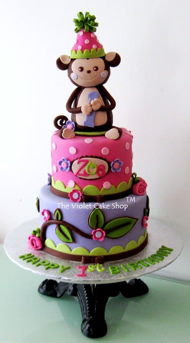 7 Photos of Cute Monkey Birthday Cakes