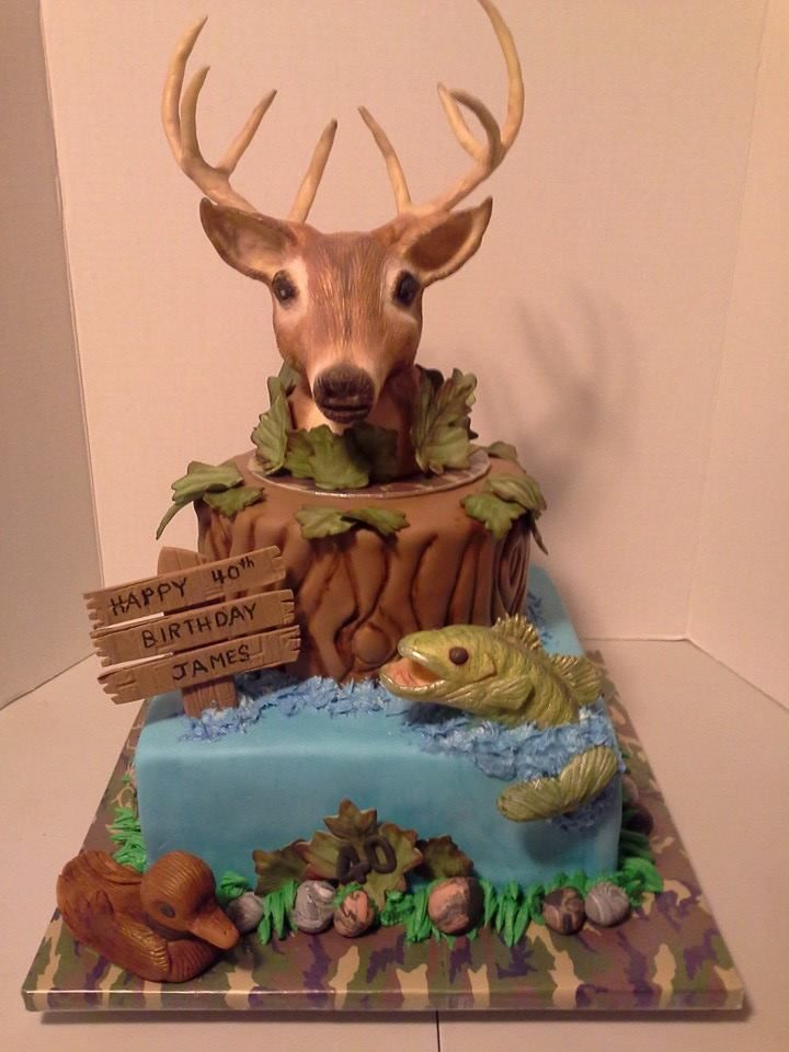 Deer Hunting Themed Birthday Cakes