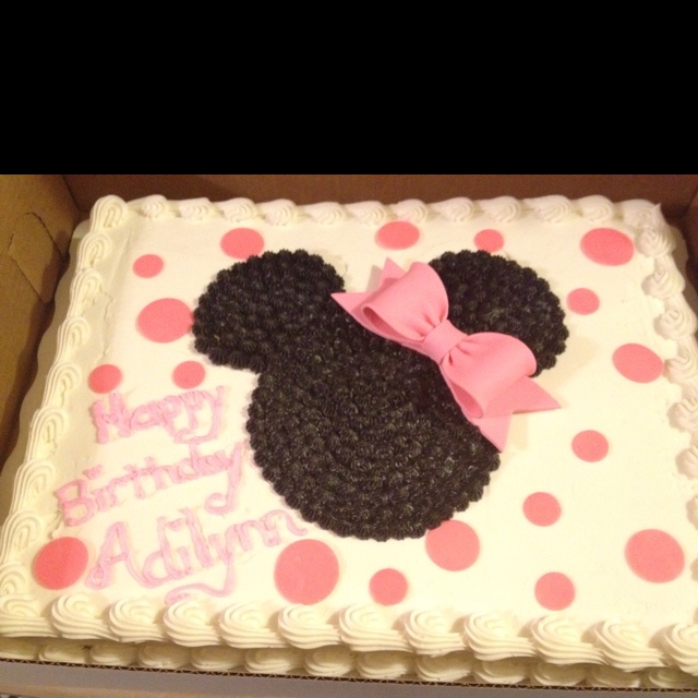 DIY Minnie Mouse Birthday Cake