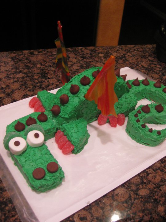 Dragon Birthday Party Cake