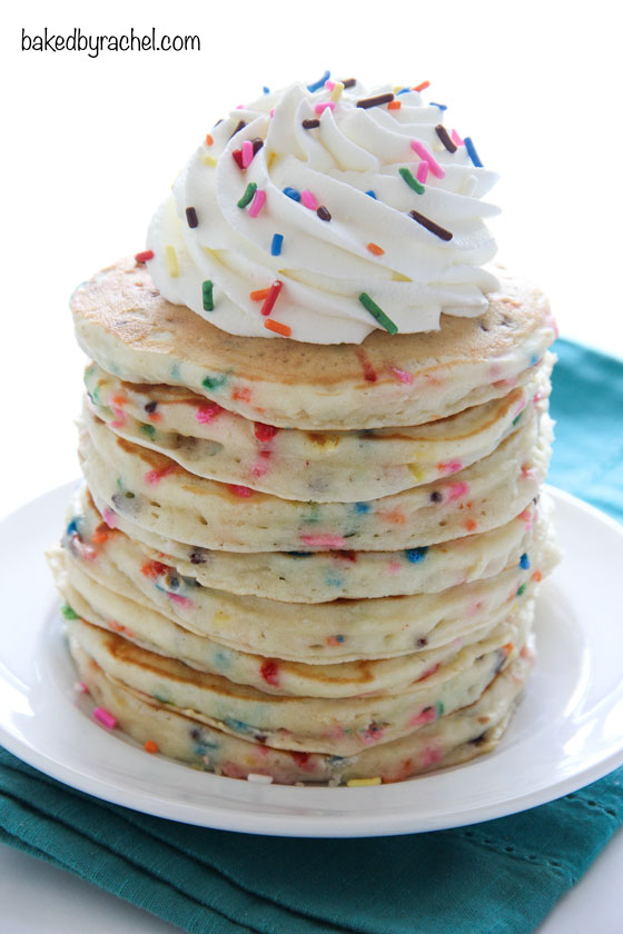 6 Photos of Birthday Cake Batter Pancakes