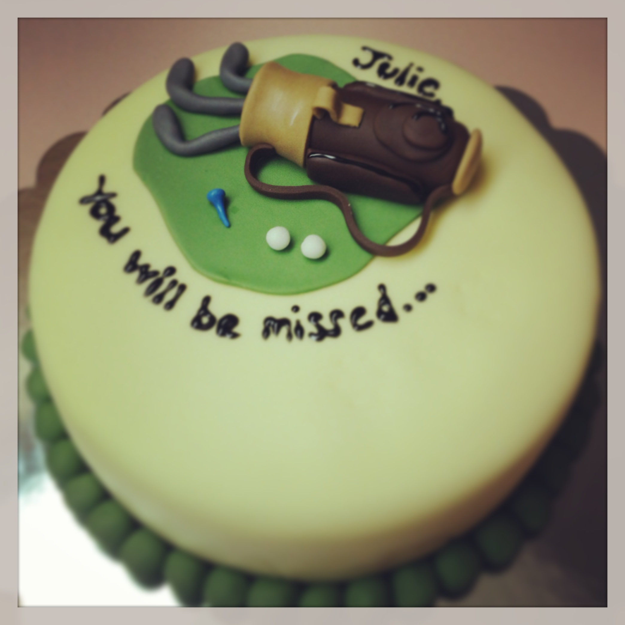 Golf Retirement Cake