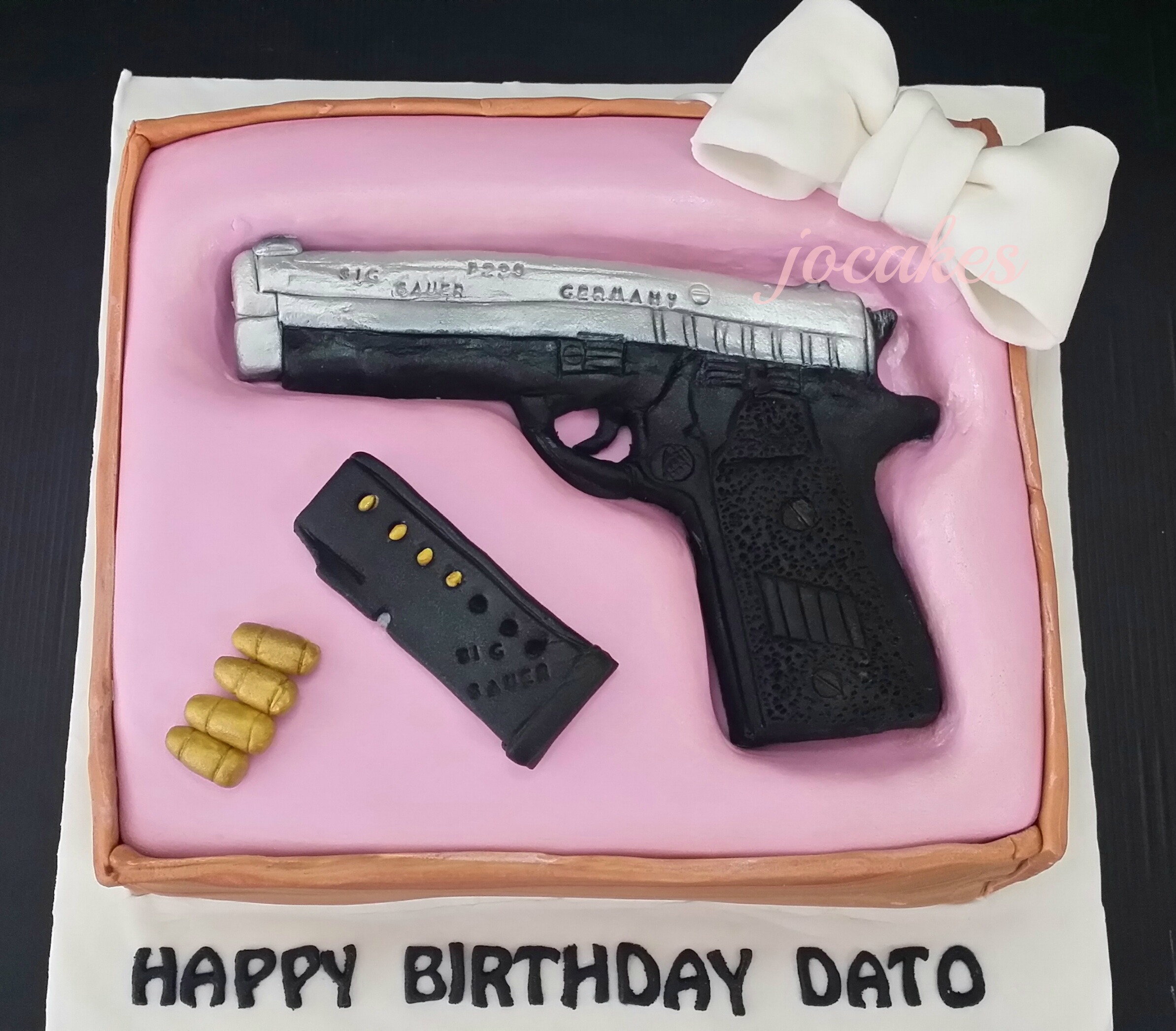 Gun Birthday Cake